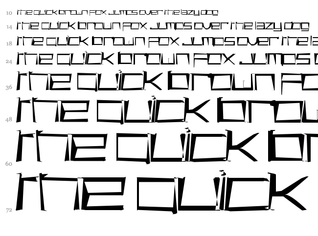 Basica Cartoon font waterfall